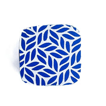 75% dark chocolate bonbon Blue leaves on a white background The Chocolate Palette Salt Lake City Utah