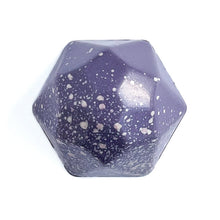 Lavender Honey chocolate bonbon.  Lavender colored geodesic chocolate bonbon.  The chocolate palette Utah